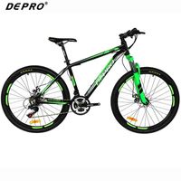 Wholesale DEPRO Professional Speed Mountain Bike Bicycle Aluminum Frame Suspension Fork Braking Bikes inch MTB Road Racing Bicycle