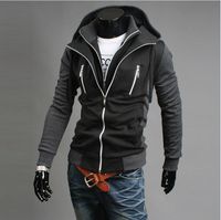 Wholesale Men s Hoodies Casual Cardigan Men Hooded Fake Two Layer Zipper Sweatshirt Male Cotton XXL kg