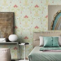 Wholesale Wallpapers American Black Background Vintage Flower Retro Countryside Wall Paper Home Decor Living Room Light Blue Papel De Parede