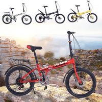 Wholesale Bikes Folding Bicycle Mountain Bike Inch Lightweight Mini Small Portable Adult Student Camping Road Fat Beach1