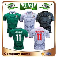 Wholesale 1998 Retro Edition Mexico Soccer Jersey World Cup Soccer Shirt Mexico Home blue Soccer Shirt Away white Short Sleeved football uniforms