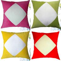Wholesale Sublimation Blanks Cushion Cover Short Plush Splicing Diagonal Pillow Case Cm Colorful Home Textiles Soft Washable mj M2