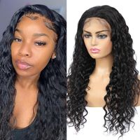 Wholesale Lace Wigs Front Human Hair Brazilian Water Wave Wet And Wavy Deep Curl For Black Women Pre Plucked With Baby