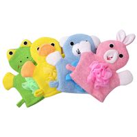Wholesale Baby Washcloths Children Shower glove Scrubbers Bathing Bath Towel Colors Animals Style Showers Wash Cloth Towels Cute Gloves Child Bathes O2