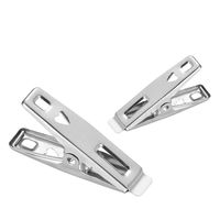 Wholesale Stainless steel clip for drying clothes is strong windproof opening drying is flat clip snack sealing clip