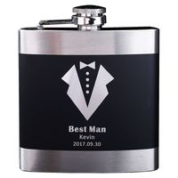 Wholesale Flagon Stainless Steel Metal Man Wine Pot Personalized Wedding Favors Portable Hip Flask Wedding Gift Give Buddies Brother dy p1