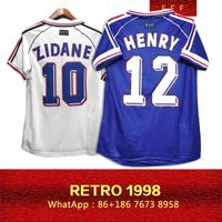 Wholesale 1998 Retro No Zidane Club T shirt Henry Fashion Show Commemorative Jersey