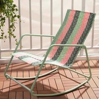 Wholesale Camp Furniture Nordic Relax Metal Rocking Chair Multicolor Balcony Chaise Lounger Living Room PVC Lounge Rockign Swing Chair1