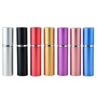 Wholesale 5ml Portable Mini Aluminum Refillable Perfume Bottle With Spray Empty Makeup Containers With Atomizer For Traveler Sea Shipping RRA4016