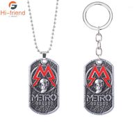 Wholesale Chains PC Game Metro Exodus Metal Necklace Man Charm Souvenir Tag Mode Games Gift1