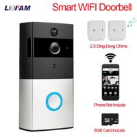 Wholesale LOFAM Wireless WiFi Video Doorbell Camera IP P Ring Door Bell Video Intercom Two Way Audio APP Control Infrared Night Vision1