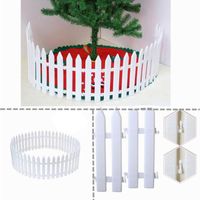 Wholesale Christmas Decorations White Plastic Picket Fence Miniature Home Garden Xmas Tree Wedding Party Decoration