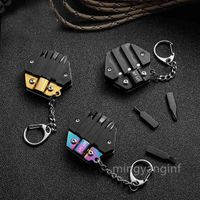 Wholesale Screwdrivers Multifunction Key Chain Foldable Hexagonal Kit Micro Screw Driver Bottle Opener EDC Wire Cutter Camping Survival Tools MY inf0681