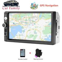 Wholesale Car Family Din Car Radio Inch HD Audio MP5 Multimedia Steering Wheel Controller GPS Navigation Map Bluetooth Reverse Image1