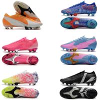 Wholesale Top quality Mens Football Boots Mercurial Elite SG Soccer Shoes CR7 Superfly Outdoor crampons Soccer Cleats
