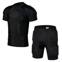 Wholesale Men s Padded Compression Shirt Training Vest Sleeveless T Shirt Back Thighs and Buttocks Football Soccer Basketball Hockey Protective Gear