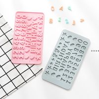 Wholesale Number Letters Alphanumeric Happy Birthday Flip Moulds Silicone Chocolate Mould Cake mold DIY baking tool NHE12897