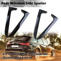 Wholesale Rear Window Side Spoiler Tail Fin Canards Splitter Fit For Audi A6 C7 Allroad TDI Quattro Avant Wagon Car Accessories
