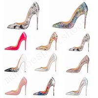Wholesale 2021 new Designer High Heel Dress Shoes So Kate Red Bottoms womens Stiletto Heels Luxury Genuine Leather Point Toe Pumps designe wedding party Gold Flash cm cm cm