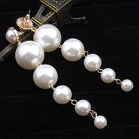 Wholesale Exquisite beautiful stud new style white pearl long earrings ladies girls love earring as a gift