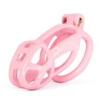 Wholesale New Design D Printing Cock Cage Pink Nylon resin Male Chastity Device Set Penis Ring Bondage Belt Fetish Adult Sex Toys