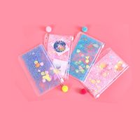 Wholesale A6 PVC Notebook Pocket with Holes Glitter Plastic Binder Inserts Pockets Ring Loose Leaf Bags Filofax Zipper Envelopes Flakes N2