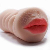 Wholesale NXY Sex men masturbators Real Pussy Toys Artificial Male Masturbator Oral Vagina Ass Cans Silicone Pocket Man