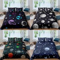 Wholesale Bedding Comforter Set Queen Twin Full Planet Space Printed Duvet Cover Soft Polyester Home Decor For Teens Kids Boy