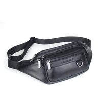Wholesale Waist Bags Genuine Leather Belt Bag Men Fanny Pack Cell Phone Pouch Male Casual Chest Coin Purse Wallets Messenger