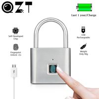 Wholesale QZT Electric Fingerprint Lock Smart Home Biometric Door Lock WIFI Fingerprint Padlock Digital Security Door Lock For Home Safe