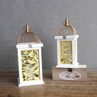 Wholesale Candle Holders Home Decoration Candlestick Wood Wind Lamp Romantic Wedding Electronic Lantern Bar