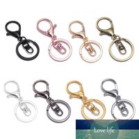 Wholesale 10Pcs Metal Swivel Clasp Key Ring Metal Lobster Claw Clasp Hook Make Your Own Key Ring Lanyard Keyrings Keychain Jewelry