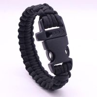 Wholesale Charm Bracelets Outdoor Camping Essential Products Men Women Paracord Multifunction Rope Bangles Compass1