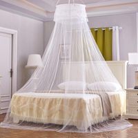 Wholesale Mosquito Net Elegant For Double Bed Curtains Coton Canopy Round Lace Insect Netting Dome Polyester Tent Pink White Green1