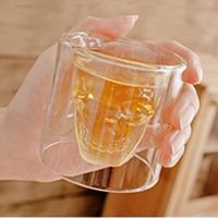 Wholesale Transparent Skull Head Glass Cup Whiskey Wine Vodka Bar Club Party Beer Wine Glass Creative Beer Cups VTKY2373