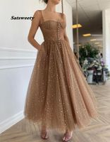 Wholesale Glittering Stars Sequined Prom Dresses A Line Sweetheart Short Prom Dress Ankle Length vestidos de cóctel