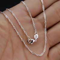 Wholesale Fashion Handmade Womens Silver Plated Copper Pendant Twisted Wave Chain Necklace for Sale