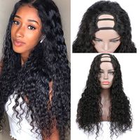 Wholesale Curly Wave U Part Wig Human Hair Wigs Curly Brazilian Hair Wave Upart Wigs Natural Color for Black Women x4inn Hair Wig