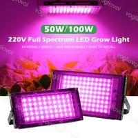 Wholesale Full Spectrum Led Grow Lights W W With EU Plug M Switch AC180 V For Greenhouse Hydroponic Flower Seeding Phyto Lamp DHL