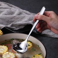 Wholesale Spoons Stainless Steel Multipurpose The Sauce Spoon Korean Style Long Arm Soup Ladle Pot Family Expenses Condiment Kitch