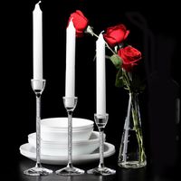 Wholesale 3pcs Set Wedding Creative Party Candle Holders Personalized Wedding Centerpieces Glass Crystal Candlestick Living Room Home Decoration