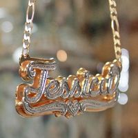 Wholesale 3UMeter Hip Hop Letter Crystal Double Plated Name Necklace Old English Custom Carving Batch of Flowers for Gifts Q1114