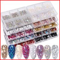 Wholesale Flat Back AB Color Crystal Nail Rhinestone D Jewelry Glass Diamond Gems Nail Art Decoration DIY Craft Rhinestones