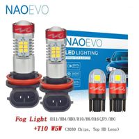 Wholesale Car Headlights NAOEVO H11 LED W5W Lm H10 H16 H8 Fog Light W V For F30 E39 E36 X5 E70 E53 Interior Lamp1