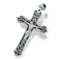 Wholesale Silver Pendant Sterling Pure Male and Female Vintage Jewel Christian Cross Necklace
