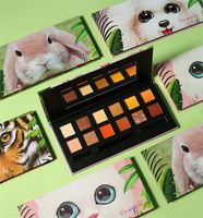 Wholesale Eyes Makeup Eyeshadow Colors Eye Shadow Tiger Dog Rabbit Cat Matte Shimmer Animal Pressed Powder Shadows Palette with Brush