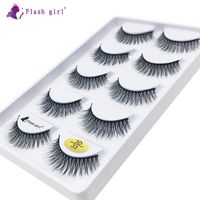 Wholesale 5 pairs false eyelash wholeslae D best supply handmade natural long full strip lashes custon own logo
