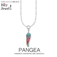 Wholesale Chains Charm Necklace Parrot Wing Summer Fashion Bohemia Jewelry Europe Sterling Silver Bird Of Paradise Gift For Women