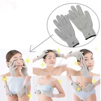 Wholesale Electric Massagers MM Plug Silver Conductive Fiber Massage Electrode Glove TENS EMS Therapy Hand Massager Anti static Anti skid