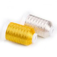 Wholesale Yarn Selling Simthread D Ms Type Metallic Embroidery Thread Silver And Gold Color Y M Per Spool